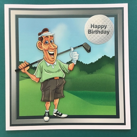 Golf mini kit & decoupage - birthday / fathers day / retirement  by Jennifer Archer