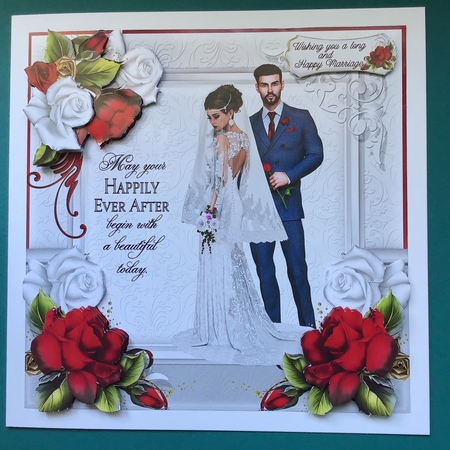 White and Red Roses Wedding by Jennifer Archer