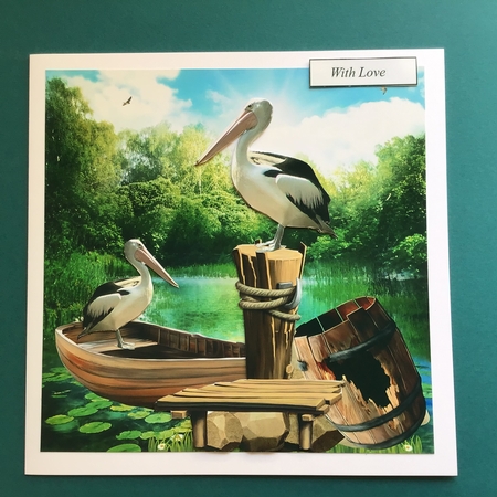 Old Fishing Spot Topper with Decoupage by Jennifer Archer