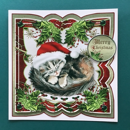 Mini Kit - Xmas- #1- Vintage kitty by Jennifer Archer
