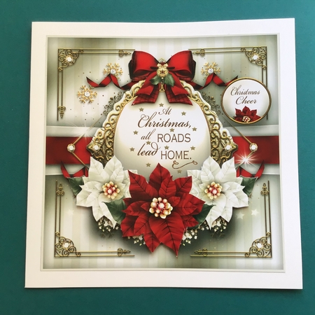 Christmas Red White Poinsettias with Verse Mini Kit by Jennifer Archer