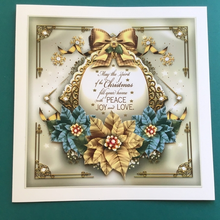 Christmas Gold Poinsettia with Verse Mini Kit by Jennifer Archer