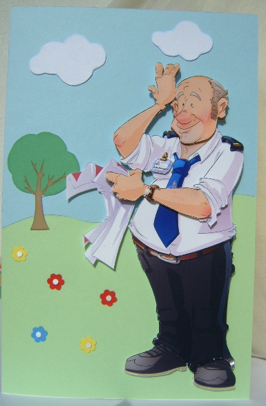 Bus Driver Dude (white) Decoupage Sheet by Jennifer Archer