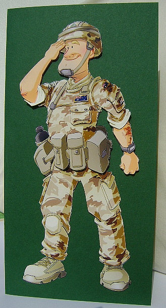 Australian Army Dude Decoupage Sheet by Jennifer Archer
