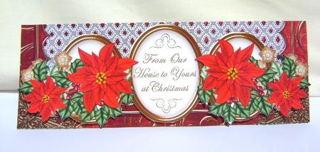 Red Poinsettia Our House to Yours Large Dl Card Kit by Jennifer Archer