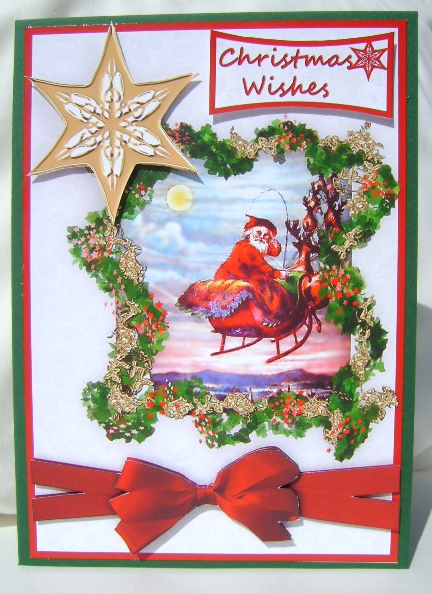 Vintage Santa on His Sleigh by Jennifer Archer