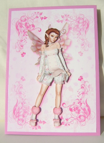 Fairy with Attitude Card Front and Decoupage by Jennifer Archer