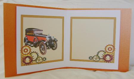 Vintage Car with Cogs Insert by Jennifer Archer