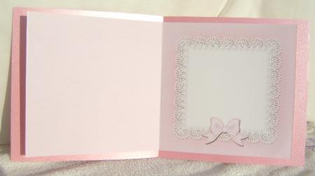 Square Pearls and Lace Card Front or Insert by Jennifer Archer