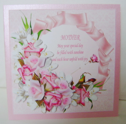 Pink Roses for Mother Decoupage by Jennifer Archer