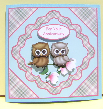 Little Owls 6x6 Card Front by Jennifer Archer