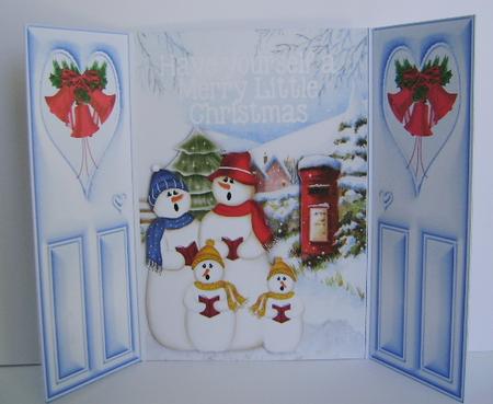 Snowman Family, with Bells Gatefold by Jennifer Archer