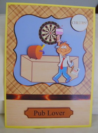 Cheers - Drunk Man Pub Card (blank) by Jennifer Archer