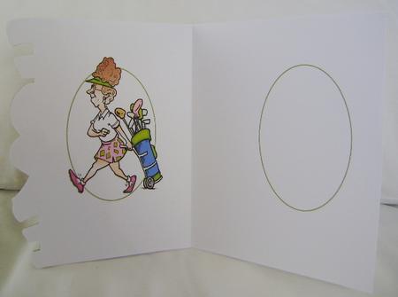 Golfing Lady Over the Edge Insert by Jennifer Archer