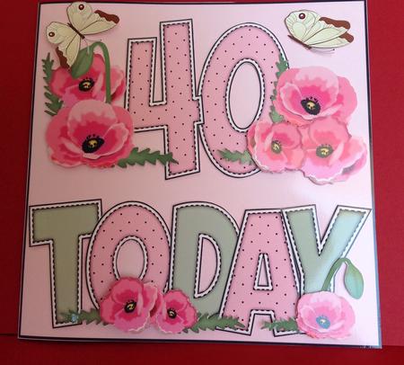 'any Age' with Pink Poppies & Butterflies Card Kit by Jennifer Archer