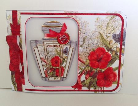 Red Hibiscous Perfume 7x5inch Aperture Card Mini Kit by Jennifer Archer