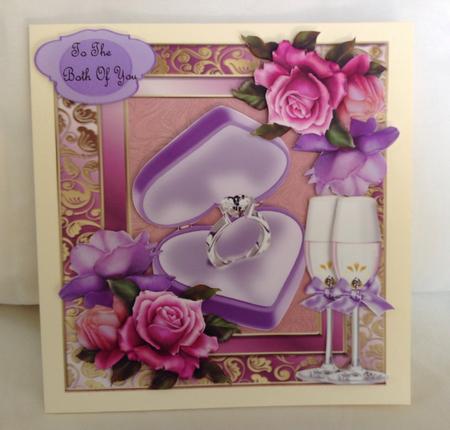 Beautiful Roses with Lilac Engagement Ring 8x8 Mini Kit by Jennifer Archer