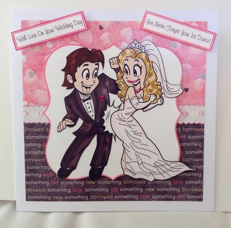 Wedding Dance -  Modern Wedding 8x8 Card by Jennifer Archer
