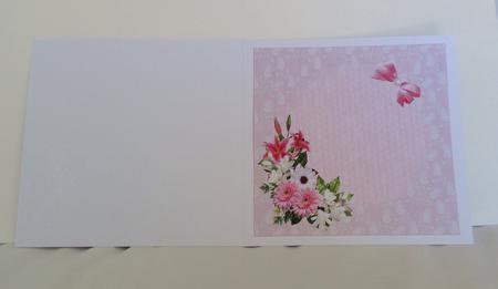 8x8 Pink Floral Spray Insert Plate by Jennifer Archer