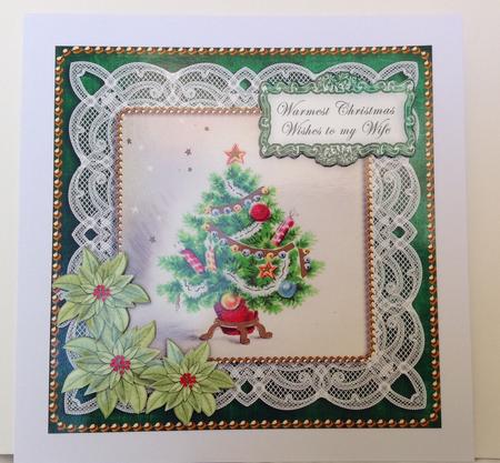 Elegant Tree Green Wishes to My Wife 8in Sentiment Topper by Jennifer Archer