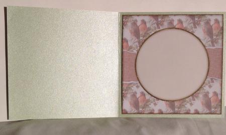 Beautiful 6x6 Torn Strip Christmas Robins Insert by Jennifer Archer