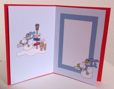 Flakey and Friends Christmas Landscape Insert for an A5 Card by Jennifer Archer