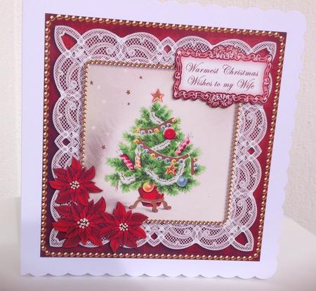 Elegant Tree Warmest Wife 8in Sentiment Topper by Jennifer Archer