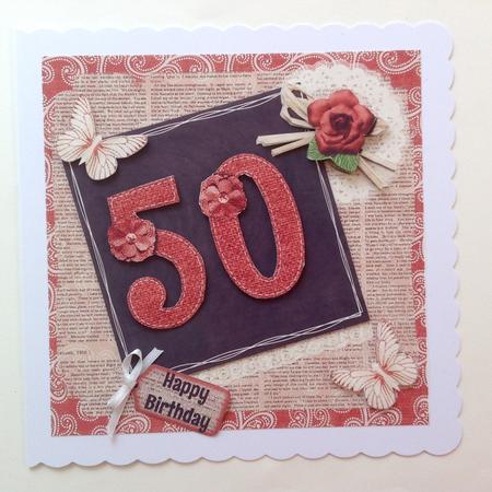 Rustic Chalkboard Any Age Birthday Card Mini Kit by Jennifer Archer