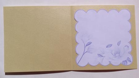 Blue Magnolia Scallop 5.75inch Insert Panel by Jennifer Archer