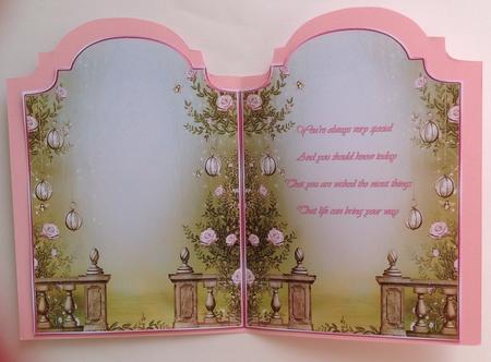 An English Rose Shaped Card Insert by Jennifer Archer