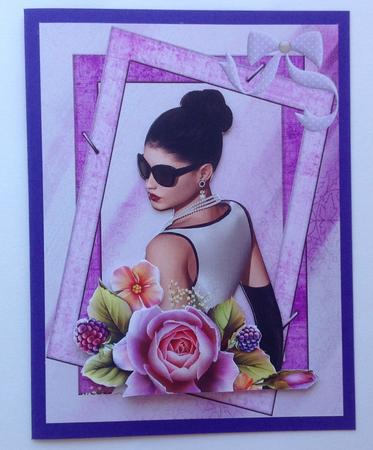 Lavender Frame and Roses by Jennifer Archer