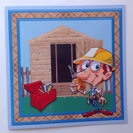Shed Dude - Father's Day / Male Birthday Topper & Decoupage by Jennifer Archer
