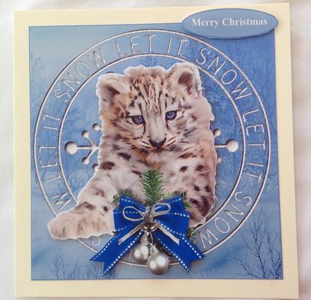 Let It Snow Lepard Topper with Decoupage by Jennifer Archer