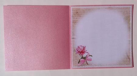8x8 Shabby Chic Music and Roses Insert Plate by Jennifer Archer
