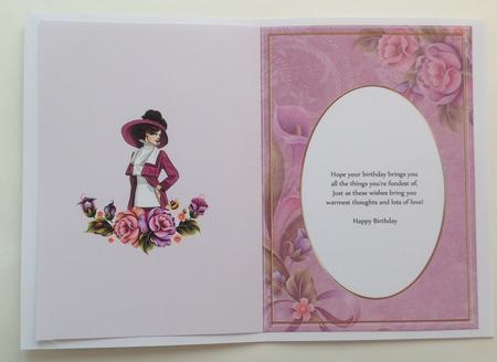 Insert & Verse for 1950's Lady with Flowers by Jennifer Archer