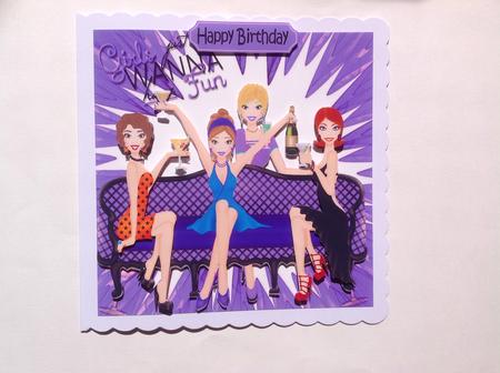 Girls Just Wanna Have Fun! Party Time (purple) 8x8 Mini Kit by Jennifer Archer
