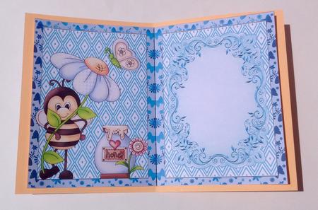 Blue Happy Birthday Bee Insert 1 by Jennifer Archer