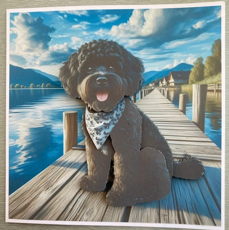 Sitting On The Dock Of A Bay Dogs 3 by Jenny Bennett