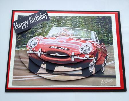 Red E Type Jag Pyramid by Jenny Brown