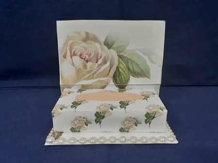 cream vintage roses backing paper (small) by Jenny Caldwell