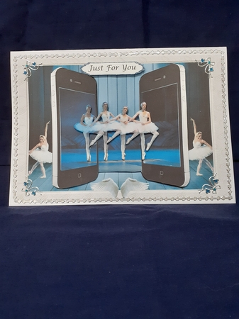 Swan Lake Dual Phone card by Jenny Caldwell