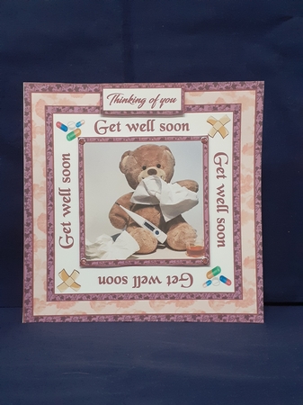 SC Get well Teddy (Pink) by Jenny Caldwell