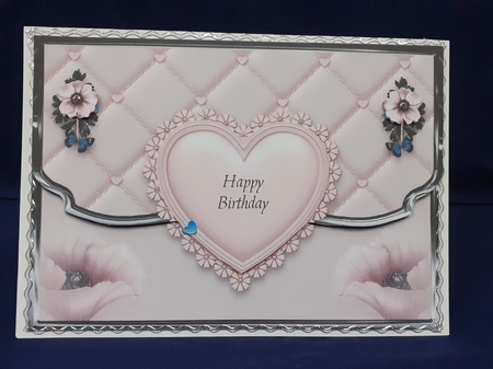 Love Me Tender (birthday pink) Scalloped Envelope Card by Jenny Caldwell