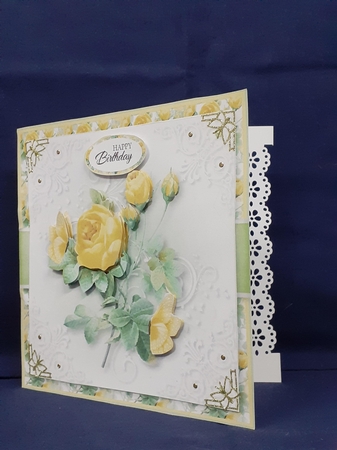 Vintage Flowers and Butterflies 7 by Jenny Caldwell