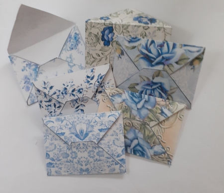 Blue Themed Mini Envelopes by Jenny Caldwell
