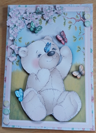 A5, Mini Kit, Beautiful Bear and Butterfly by Jenny Caldwell