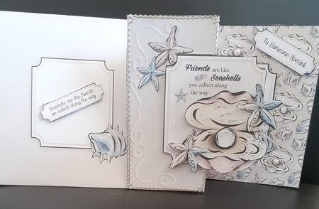 Seashells Fold Back Mini Kit-3 by Jenny Caldwell