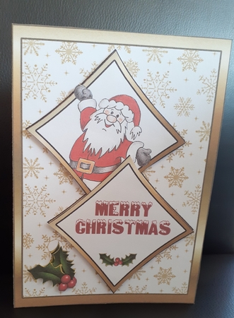 Two squares Santas here by Jenny Caldwell