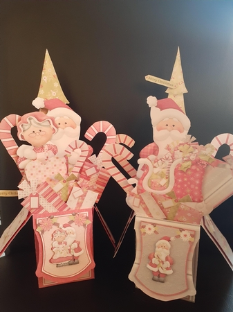 Mr & Mrs Claus Large Pop Up Box Bumper  Kit #1 by Jenny Caldwell