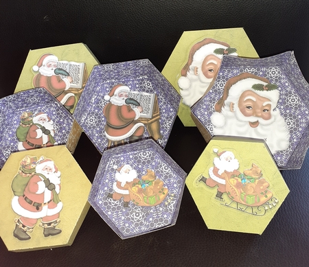 Nesting Boxes Christmas 4 Set of 4 by Jenny Caldwell